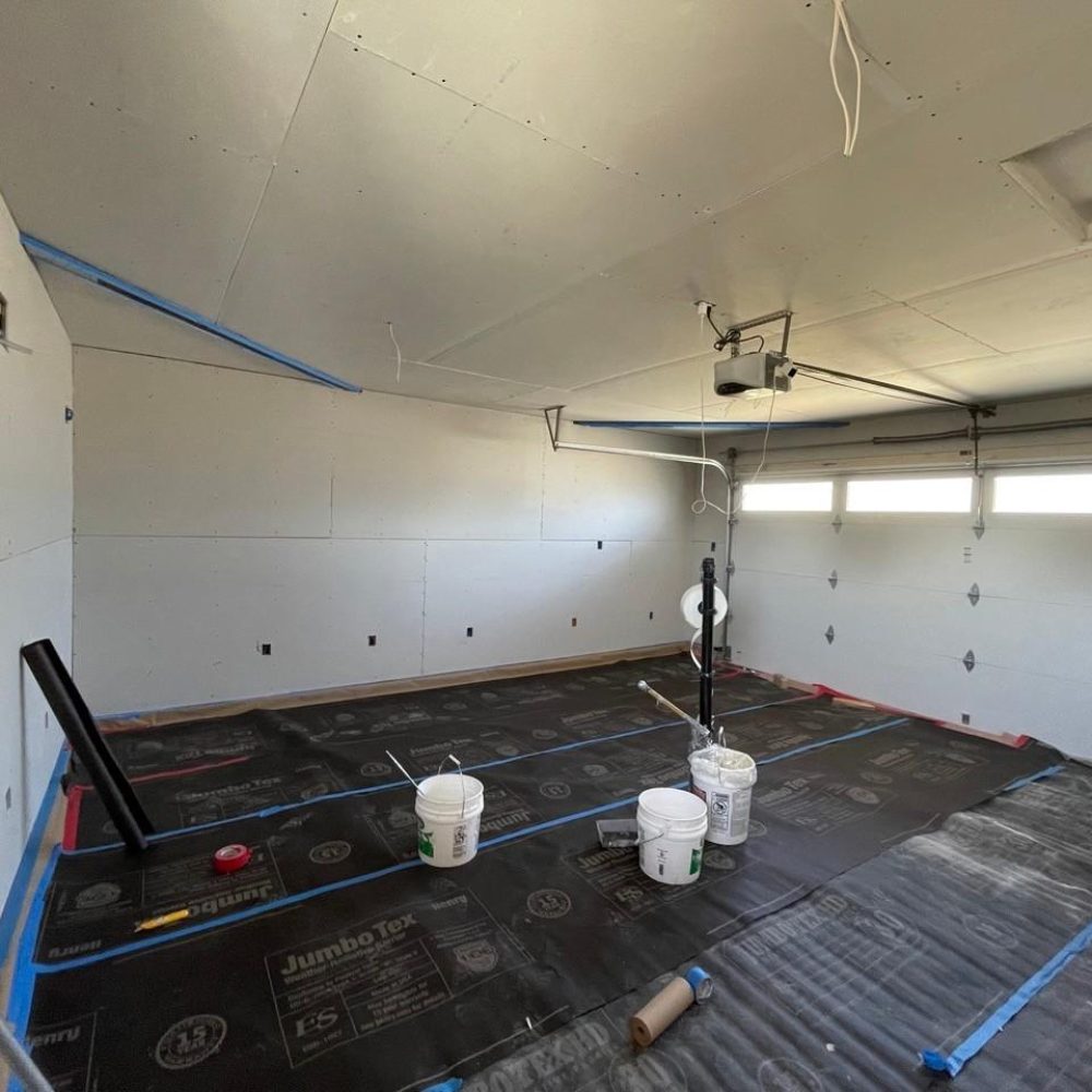 drywall installation in garage